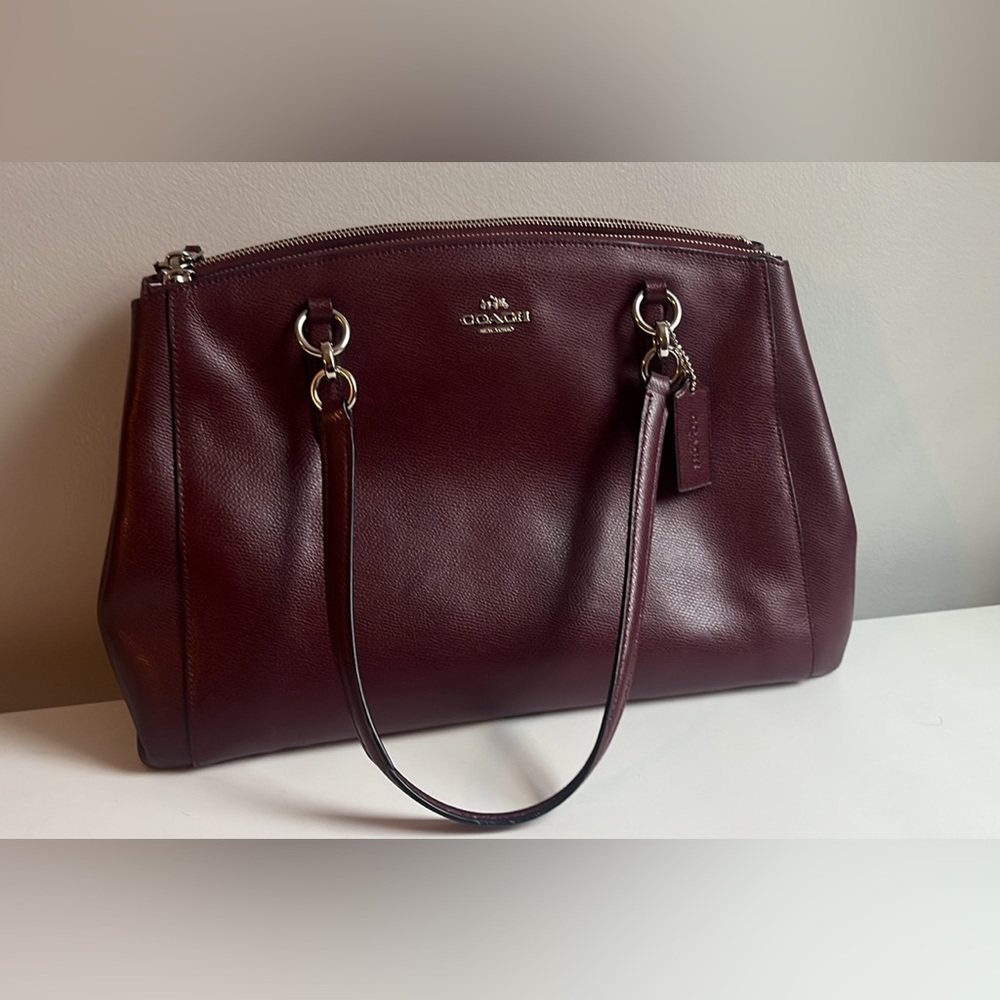 Plum coach purse